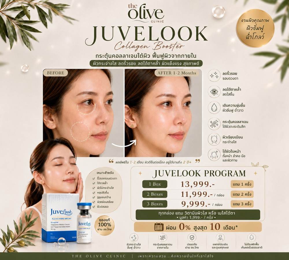 Juvelook Collagen Booster ก่อนหลัง และราคาโปรแกรม